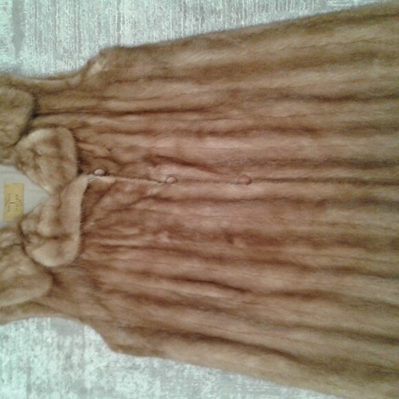 WOMEN REAL NATURAL MINK FUR VEST COAT JACKET WOMEN BROWN TAN M MEDIUM L LARGE 10 - Picture 2 of 13